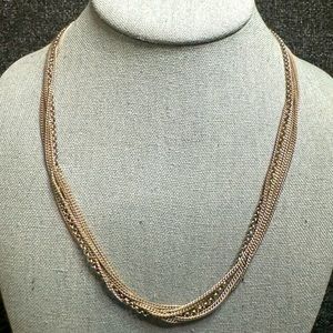 925 Italy Silver Multi Strand Necklace
